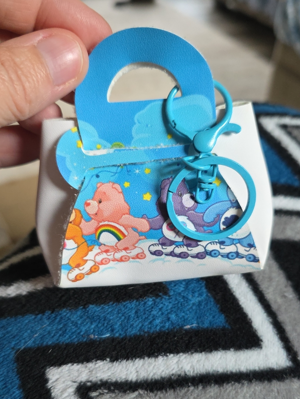 Blue Handle Care Bears Mini Purse Keychain